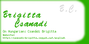 brigitta csanadi business card